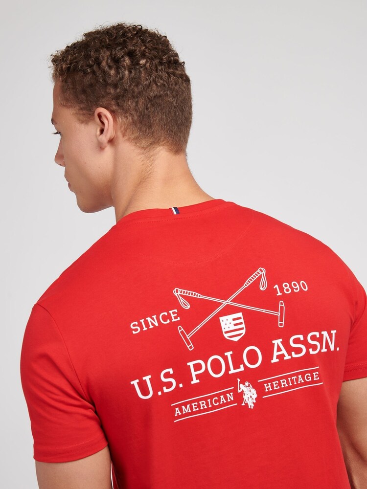 U.S. Polo Assn. Red Mens Back Graphic T-Shirt - Image 2 of 10