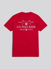 U.S. Polo Assn. Red Mens Back Graphic T-Shirt - Image 8 of 10