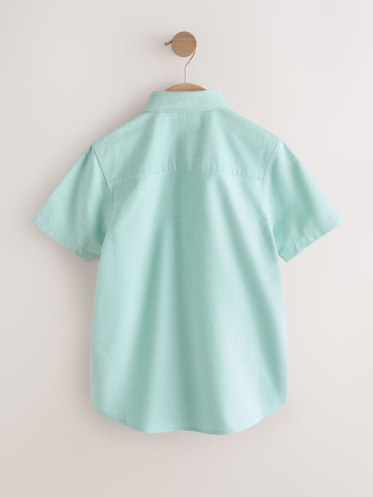 Mint Green Short Sleeve Premium Oxford Shirt (3-16yrs) - Image 2 of 4
