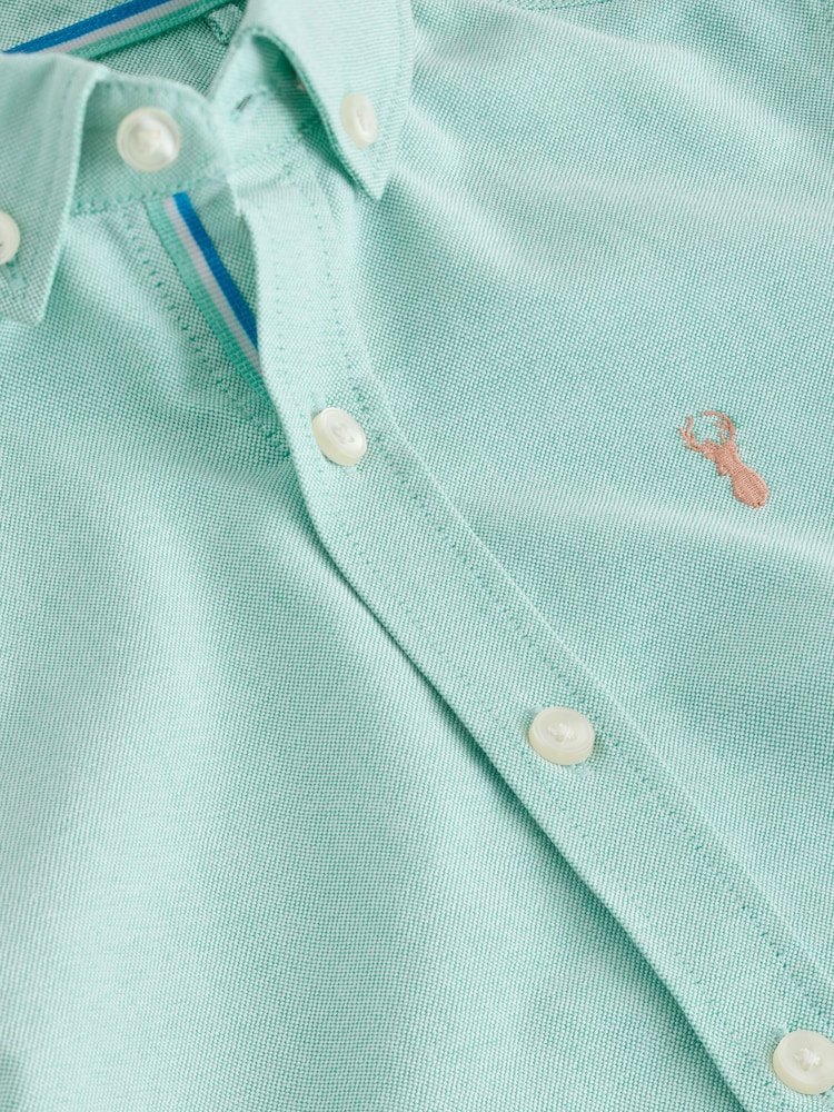 Mint Green Short Sleeve Premium Oxford Shirt (3-16yrs) - Image 4 of 4