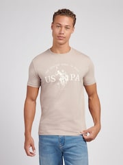 U.S. Polo Assn Natural Mens Print Graphic T-Shirt - Image 1 of 7
