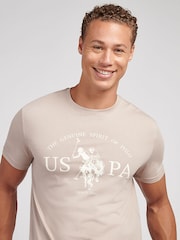 U.S. Polo Assn Natural Mens Print Graphic T-Shirt - Image 2 of 7
