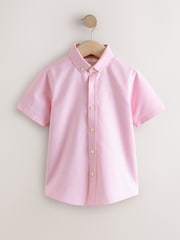 Pink Short Sleeve Premium Oxford Shirt (3-16yrs) - Image 1 of 4