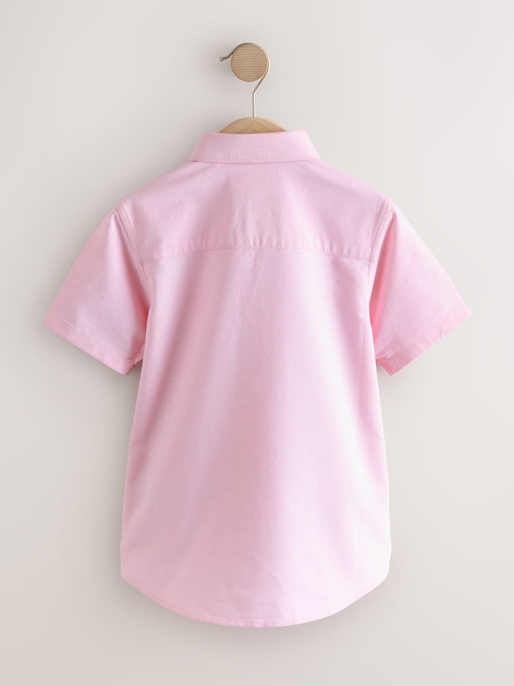 Pink Short Sleeve Premium Oxford Shirt (3-16yrs) - Image 2 of 4