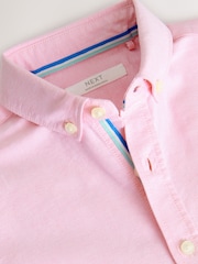 Pink Short Sleeve Premium Oxford Shirt (3-16yrs) - Image 3 of 4