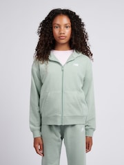 Verde - New Balance Small French Terry Logo Full Zip Hoodie - Imagen 1 de 8