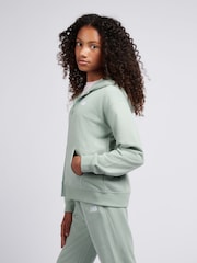Verde - New Balance Small French Terry Logo Full Zip Hoodie - Imagen 2 de 8
