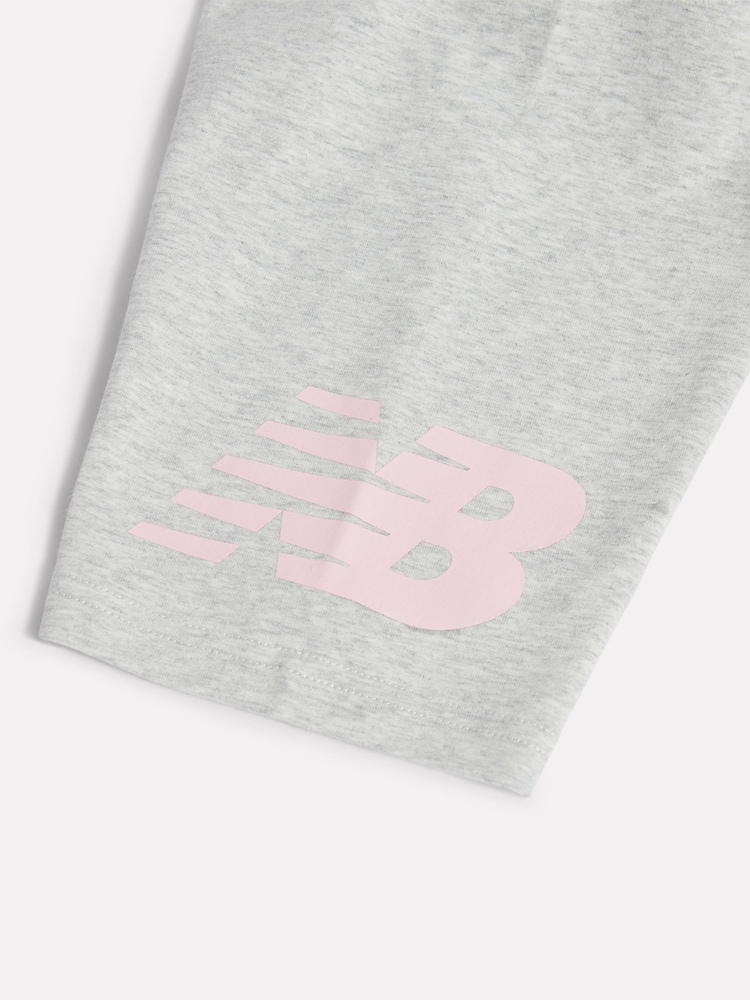 New Balance Grey Stacked Logo Cycle Shorts - Image 8 of 8 New Balance Grey Stacked Logo Cycle Shorts - Image 8 of 8
