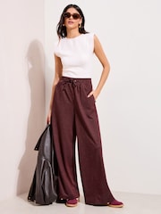 Μπορντό - Friends Like These Ριγέ Παντελόνι με λάστιχο στη μέση Φαρδιάς γραμμής - Εικόνα 2 του 5