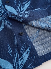 Marineblauer Pineapple-Print - Kurzarmhemd mit Reverskragen (3–16Jahre) - Bild 4 von 5