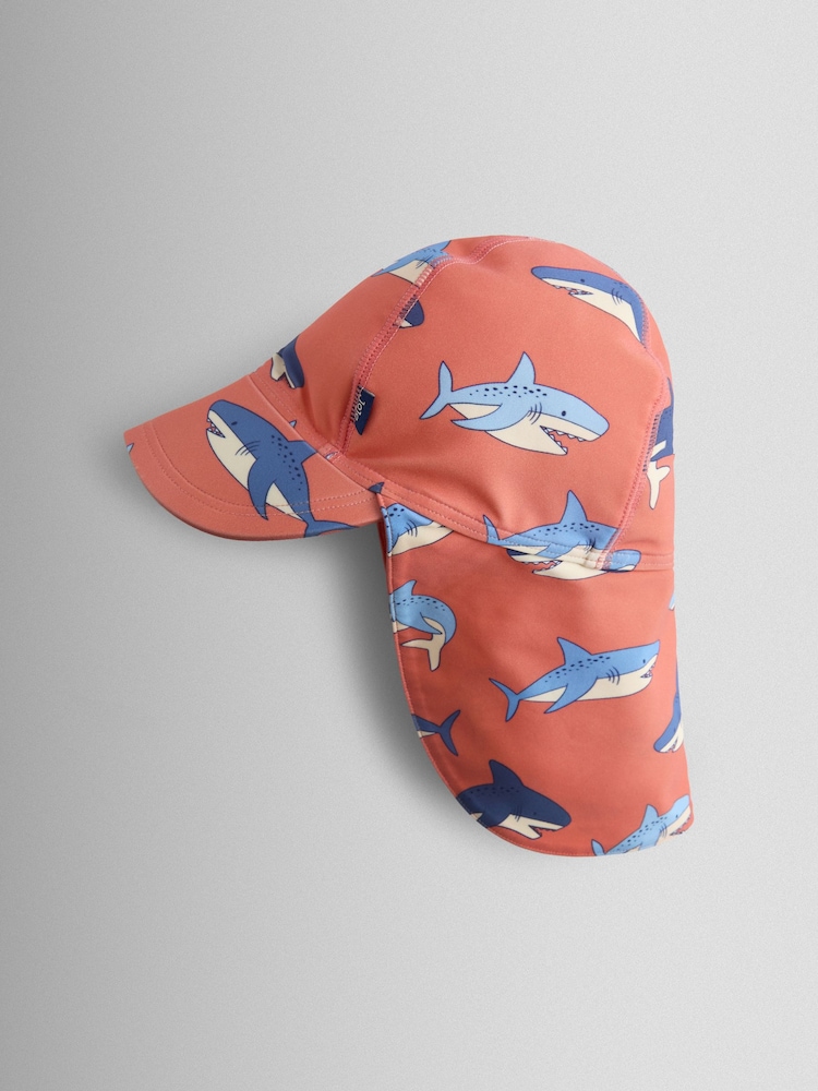 JoJo Maman Bébé Orange Shark Sun Protection Swim Hat - Image 1 of 3 JoJo Maman Bébé Orange Shark Sun Protection Swim Hat - Image 1 of 3