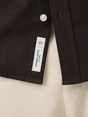 Rust Brown Stretch Oxford Short Sleeve Shirt - Image 4 of 8