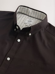 Rust Brown Stretch Oxford Short Sleeve Shirt - Image 7 of 8