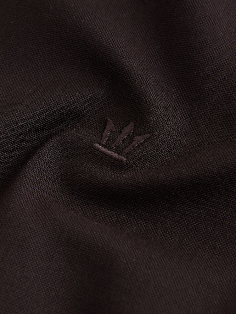 Rust Brown Stretch Oxford Short Sleeve Shirt - Image 8 of 8