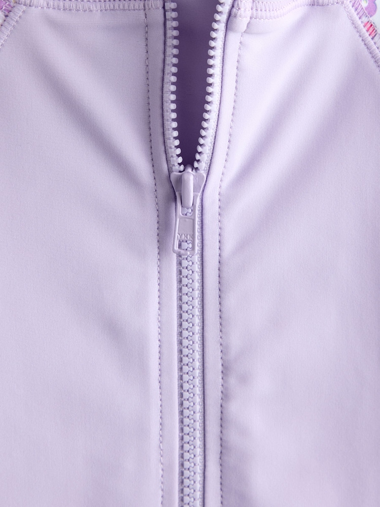 JoJo Maman Bébé Lilac Fruit Appliqué All In One Sun Protection Suit - Image 5 of 5