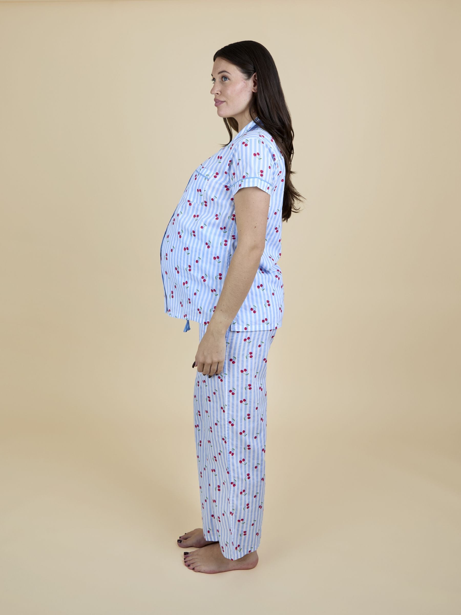 Buy JoJo Maman Bébé Light Blue Cherry Stripe Maternity & Nursing