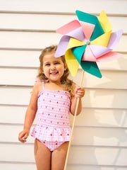 JoJo Maman Bébé Shirred Tie Shoulder Swimsuit - Bild 1 von 1