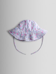 JoJo Maman Bébé Coral Floral Floppy Sun Hat - Image 2 of 4