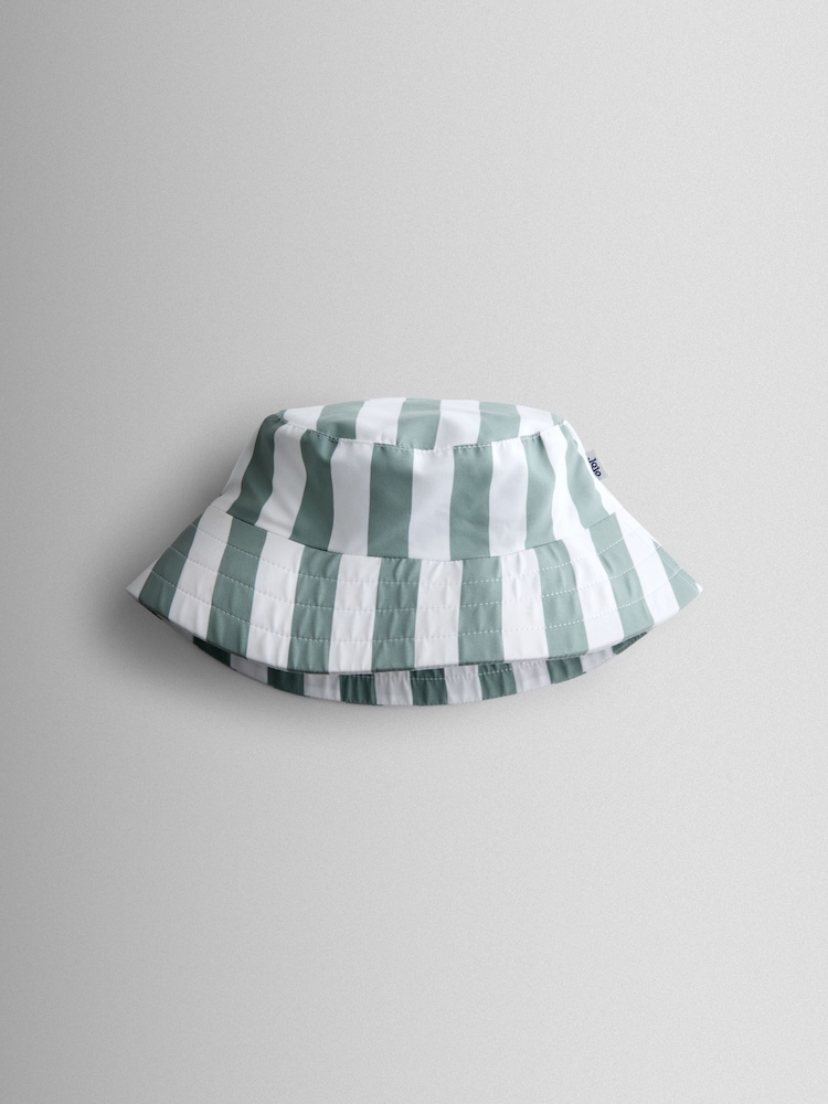 JoJo Maman Bébé Green Stripe Bucket Hat - Image 1 of 4 JoJo Maman Bébé Green Stripe Bucket Hat - Image 1 of 4