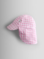 Pânză cadrilată roz - JoJo Maman Bébé UV Sun Protection Swim Hat - Imaginea 1 din 4