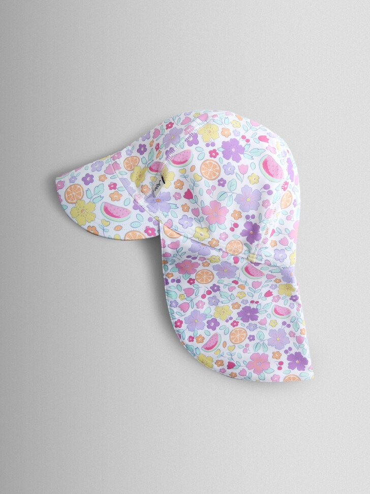 JoJo Maman Bébé Lilac Fruit Ditsy UV Sun Protection Swim Hat