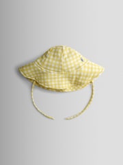 JoJo Maman Bébé Yellow Floral Floppy Sun Hat - Image 1 of 4