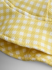 JoJo Maman Bébé Yellow Floral Floppy Sun Hat - Image 4 of 4