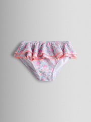 JoJo Maman Bébé Neon Ditsy Frill Print 2-Piece Bikini Set - Image 5 of 7