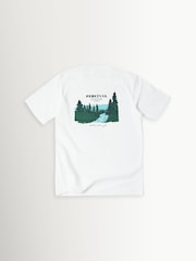 Percival White Wildlands Oversized Graphic Print T-Shirt - Image 8 of 8