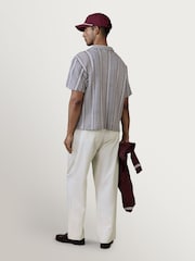 Percival Brown Hugh Crochet Cuban Shirt - Image 2 of 7