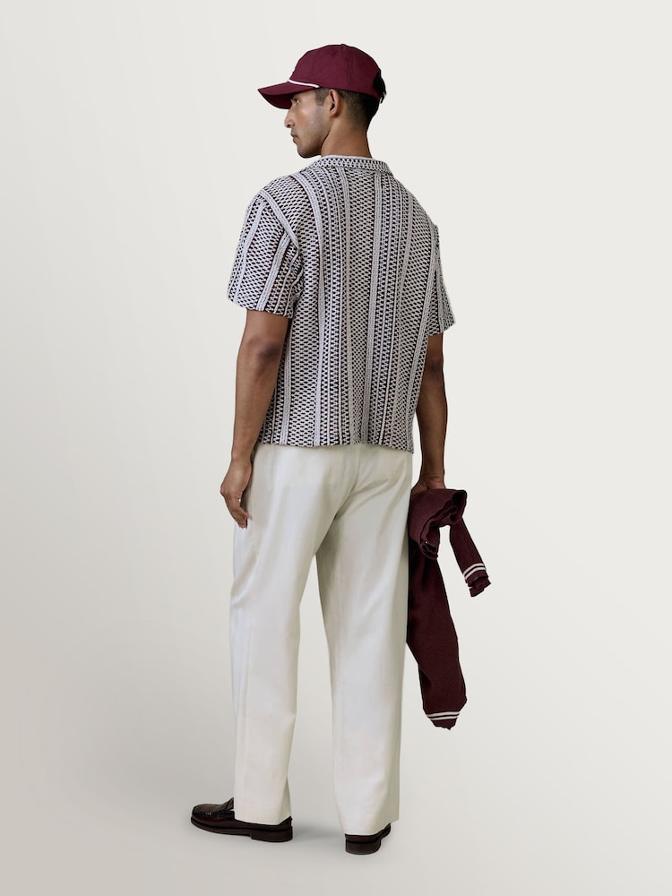 Percival Brown Hugh Crochet Cuban Shirt - Image 2 of 7