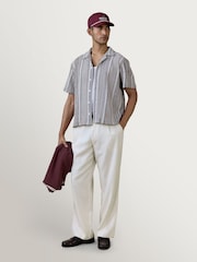 Percival Brown Hugh Crochet Cuban Shirt - Image 3 of 7