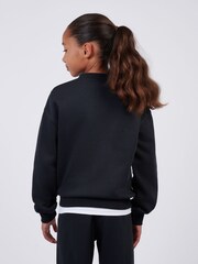 New Balance Black French Terry Small Logo Crew Sweatshirt - Image 3 of 8