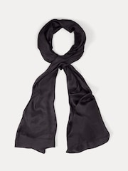 Phase Eight Black Satin Trim Scarf - Image 1 of 6