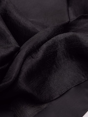 Phase Eight Black Satin Trim Scarf - Image 3 of 6