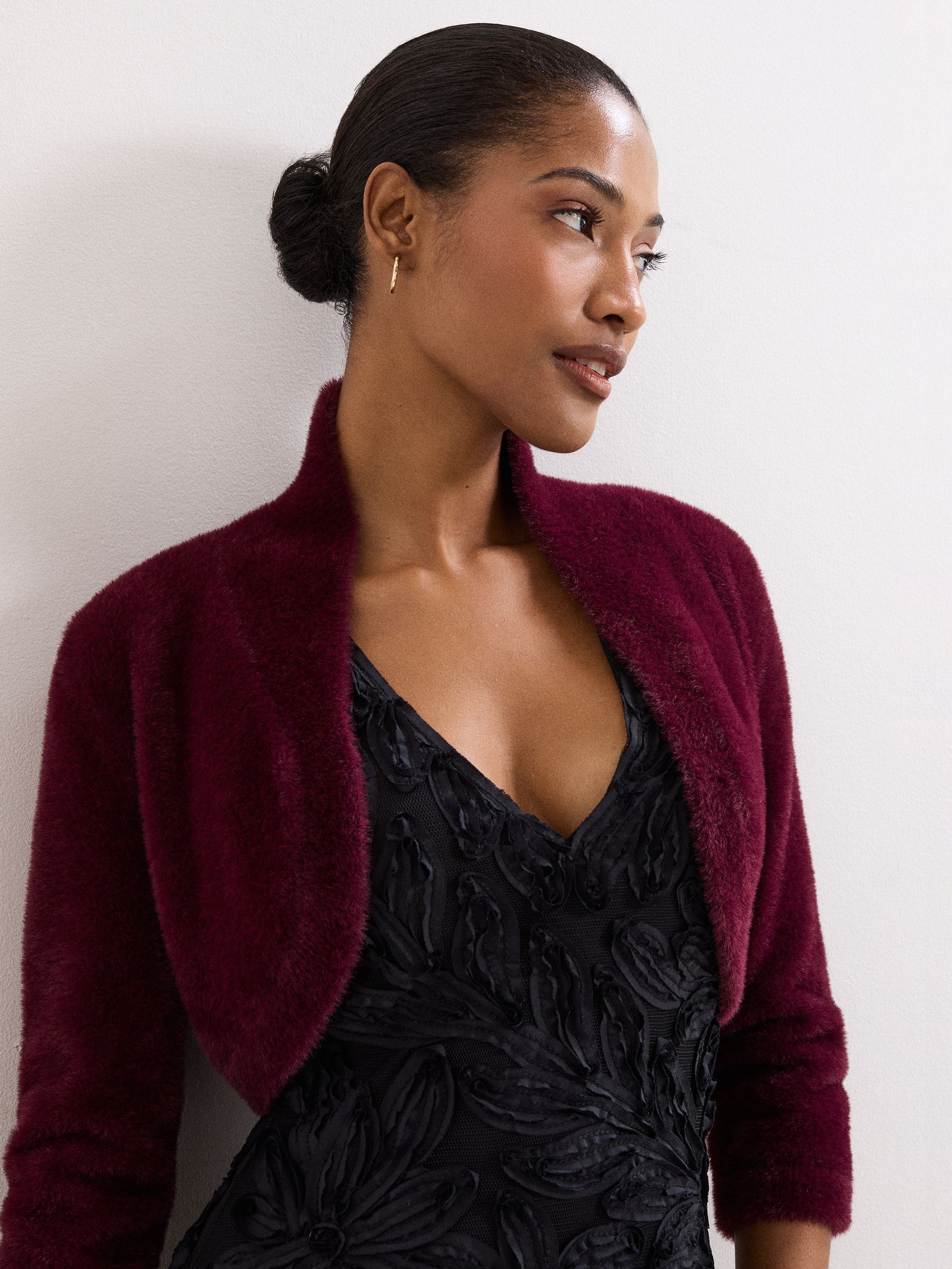 Buy Phase Eight Red Fay Fluffy Bolero Jacket from Next Ireland