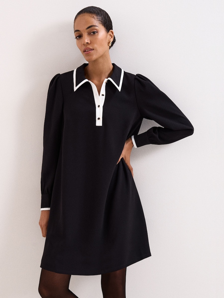 Phase Eight Black Petite Gina Dress - Image 1 of 7