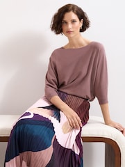 Phase Eight Brown Cristine Knit Jumper - Image 4 of 6
