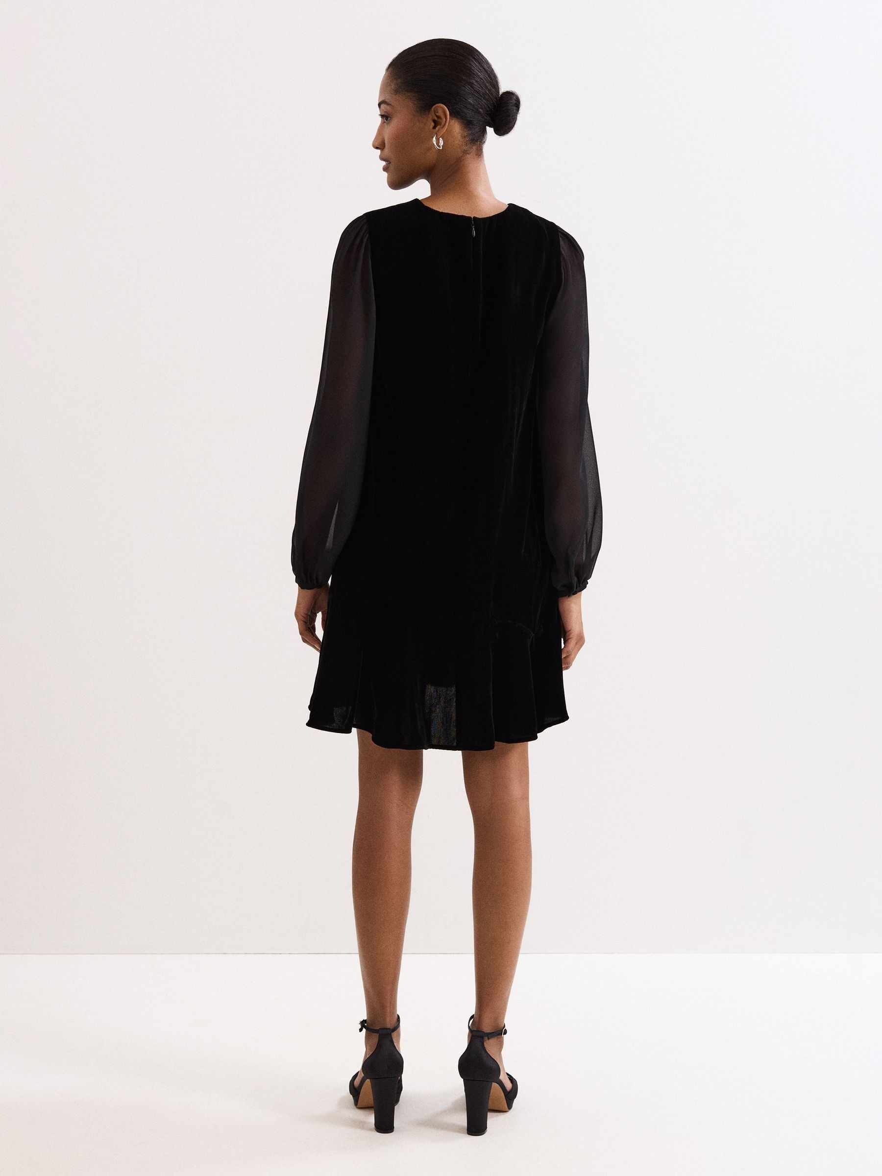 Buy Phase Eight Black Petite Velvet Swing Dress from Next USA
