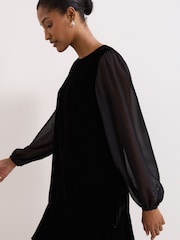 Vestido de terciopelo con vuelo de Phase Eight - Imagen 4 de 7
