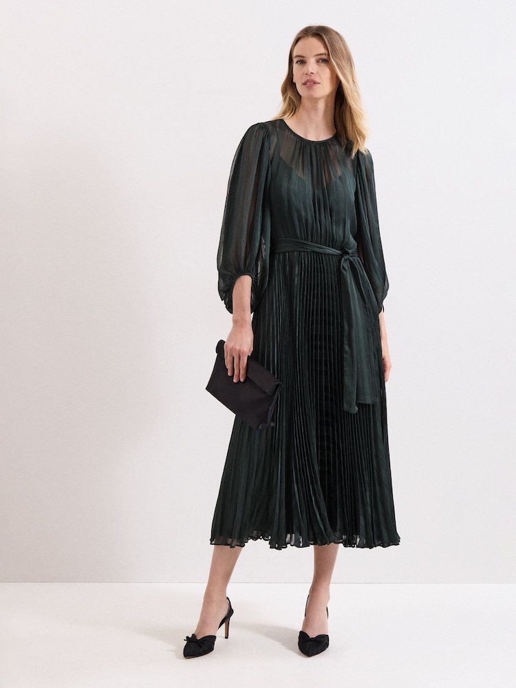 Phase Eight Green Petite Lucie Dress - Image 1 of 7 Phase Eight Green Petite Lucie Dress - Image 1 of 7