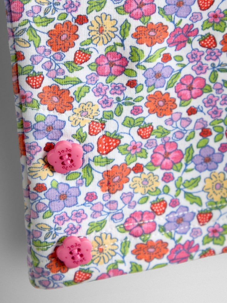 JoJo Maman Bébé Light Pink 2- Piece Strawberry Appliqué And Leggings Set - Image 7 of 7