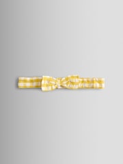 JoJo Maman Bébé Yellow Smocked Dungaree, T-Shirt & Headband Set - Image 6 of 8