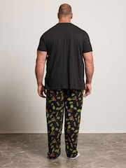 BadRhino Big & Tall Black Grinch Jersey Pyjamas Set - Image 2 of 5
