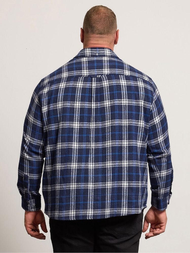 BadRhino Big & Tall Blue Checked Shirt - Image 2 of 6