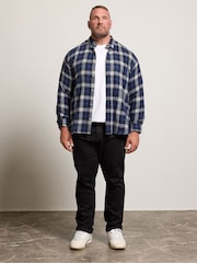 BadRhino Big & Tall Blue Checked Shirt - Image 3 of 6