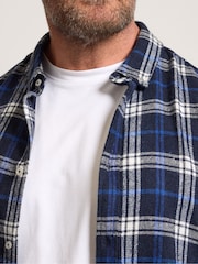 BadRhino Big & Tall Blue Checked Shirt - Image 4 of 6