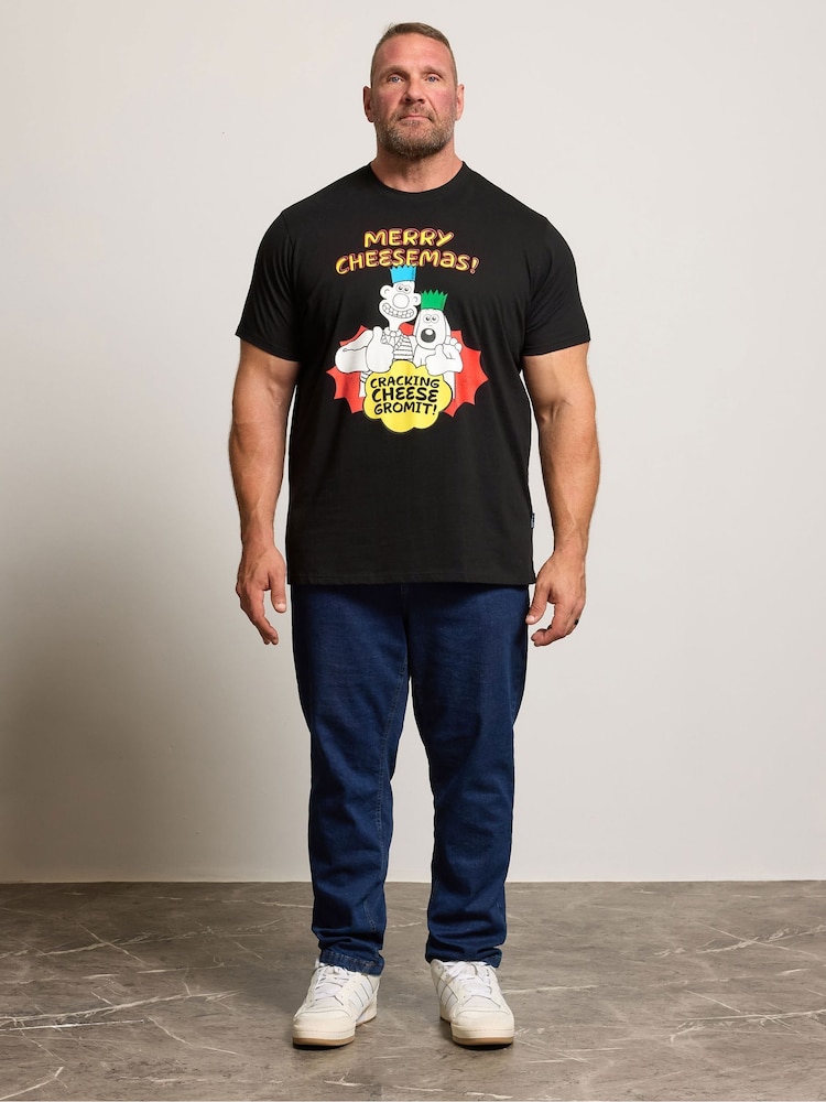 BadRhino Big & Tall Black Wallace And Gromit T-Shirt - Image 2 of 6