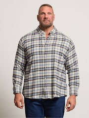 BadRhino Big & Tall White Checked Shirt - Image 1 of 6