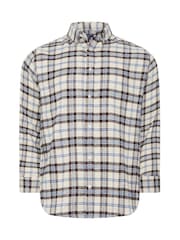 BadRhino Big & Tall White Checked Shirt - Image 5 of 6
